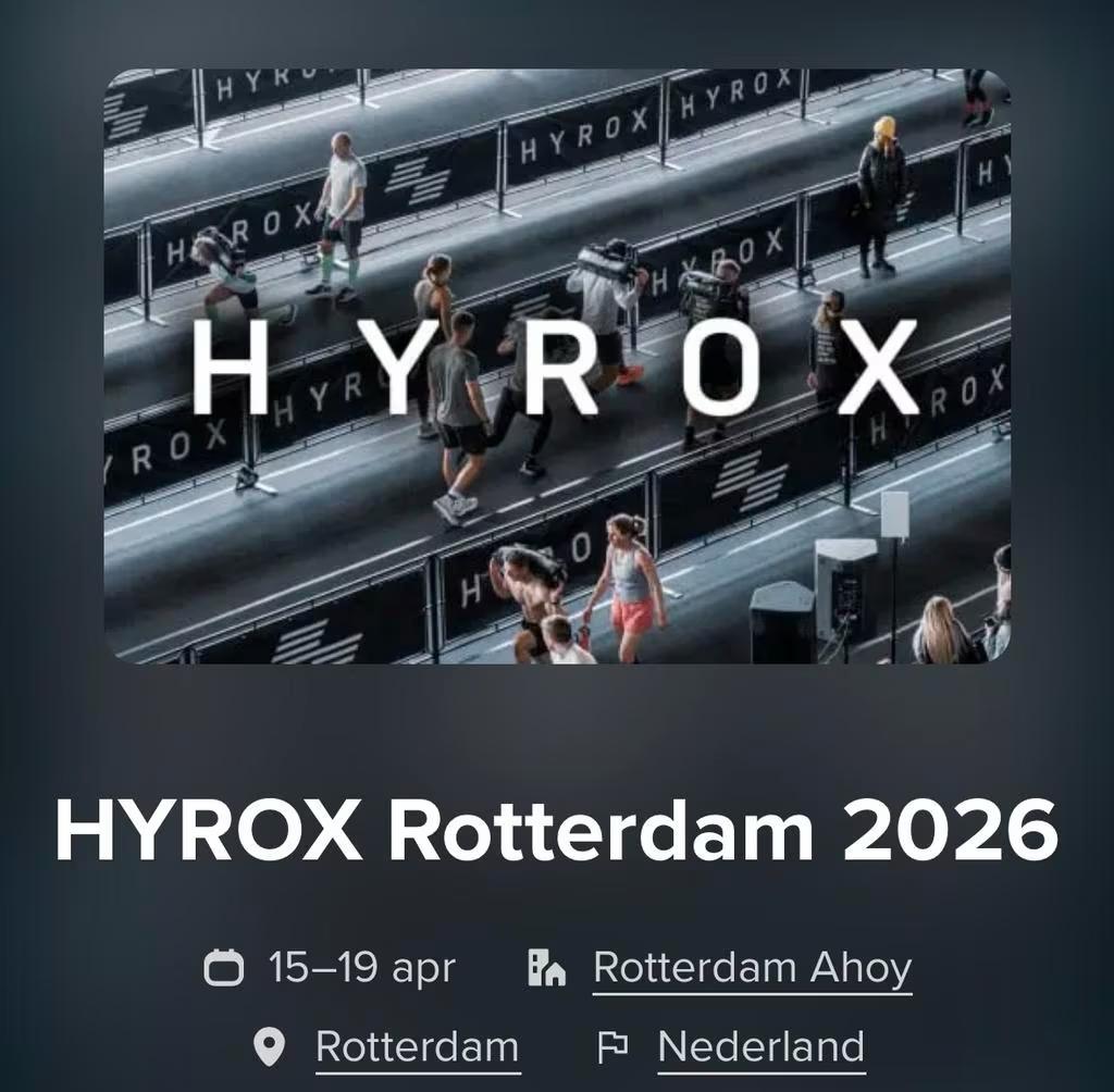 Ticket Hyrox Rotterdam Women open single (Zondag), Tickets en Kaartjes, Evenementen en Festivals, Eén persoon