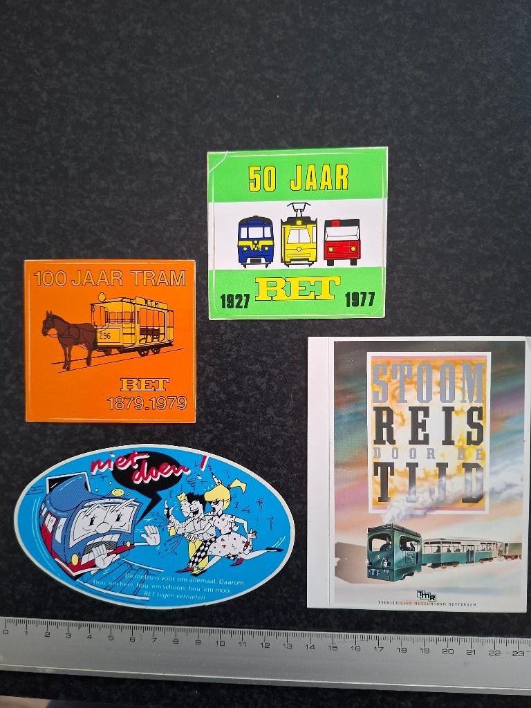 Stickers tram metro RET, Verzenden, Zo goed als nieuw, Bedrijf of Vereniging