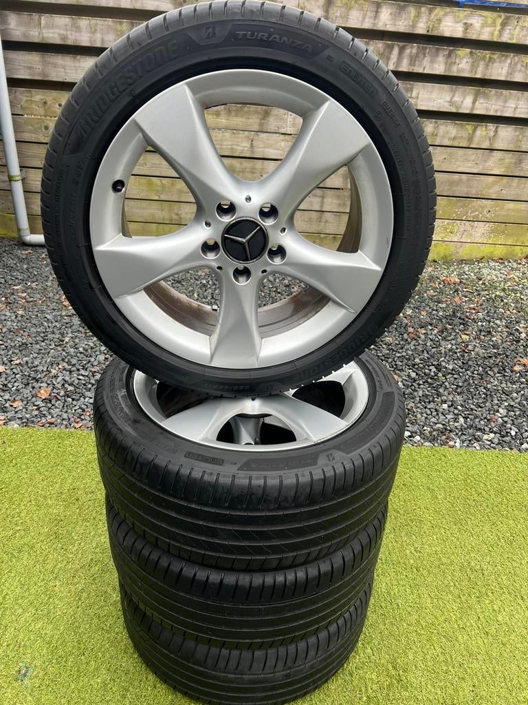 Complete set zomerbanden op LM velgen 5x112 225/45R17, Auto-onderdelen, Banden en Velgen, Ophalen, Gebruikt, 17 inch, Band(en)