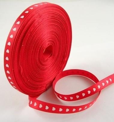 1 rol Satijn lint 8mm rood bewerkt, Info@hobbymagic.nl, Hobbymagic, Nieuw, Lint, Band of Elastiek