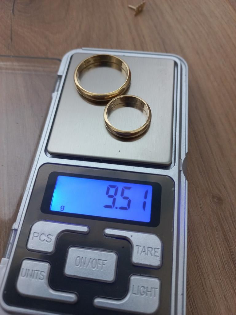 Goude trouw ringen, Ophalen of Verzenden, Zo goed als nieuw, Dame, Goud