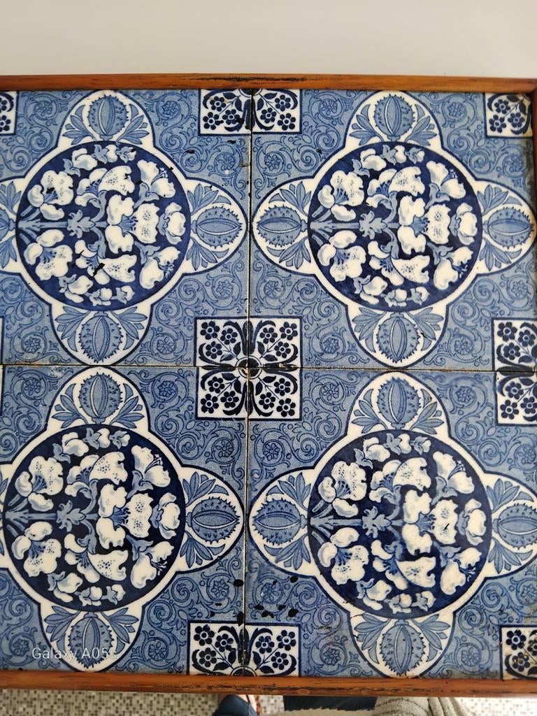 Mooi oud delfts blauw tegeltableau, Ophalen