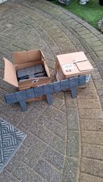 NIEUWE Borderranden totaal 20 meter. Kleur: steengrijs., Tuin en Terras, Ophalen, Nieuw, Kunststof, Minder dan 25 cm