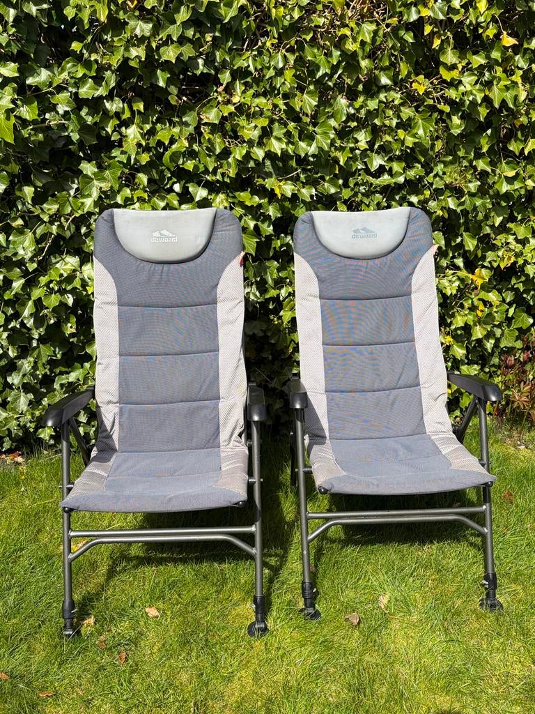 De Waard opvouwbare kampeerstoelen - Comfortabel en stevig, Caravans en Kamperen, Kampeermeubelen, Ophalen, Gebruikt, Campingstoel