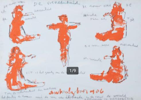 Anton Heyboer 1924-2005==uit COBRA-MUSEUM==doek 90x130 cm, Ophalen