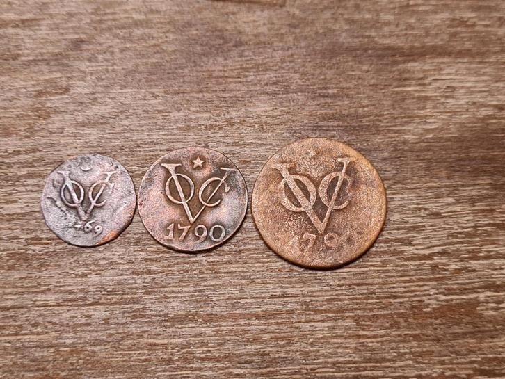 Set VOC-duiten (halve, hele en dubbele duit Utrecht), Postzegels en Munten, Munten | Nederland, Overige waardes, Vóór koninkrijk