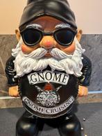 Stoere kabouter in bikerlook, Tuin en Terras, Tuinbeelden, Kunststof, ., Tuinkabouter, Nieuw