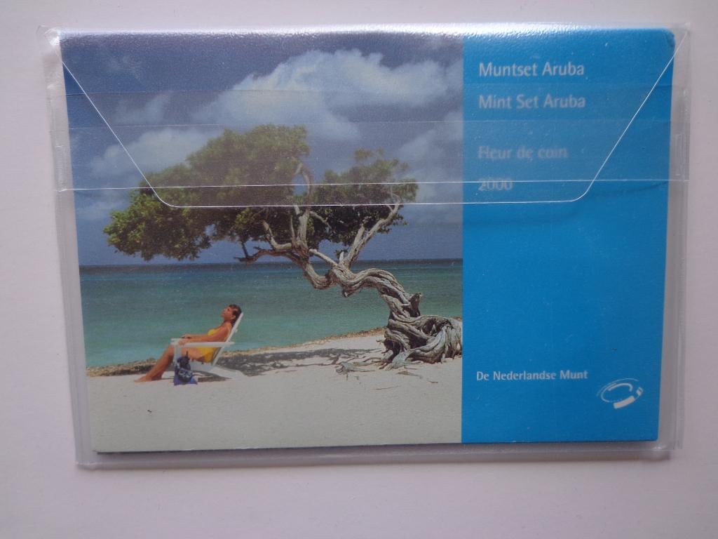 Aruba muntset 2000 fdc, Ophalen of Verzenden, Noord-Amerika, Setje
