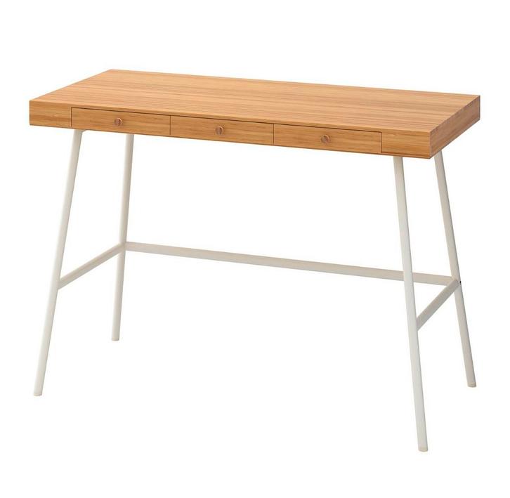 IKEA LILLÅSEN Bureau, bamboo, Huis en Inrichting, Bureaus, Zo goed als nieuw, Ophalen