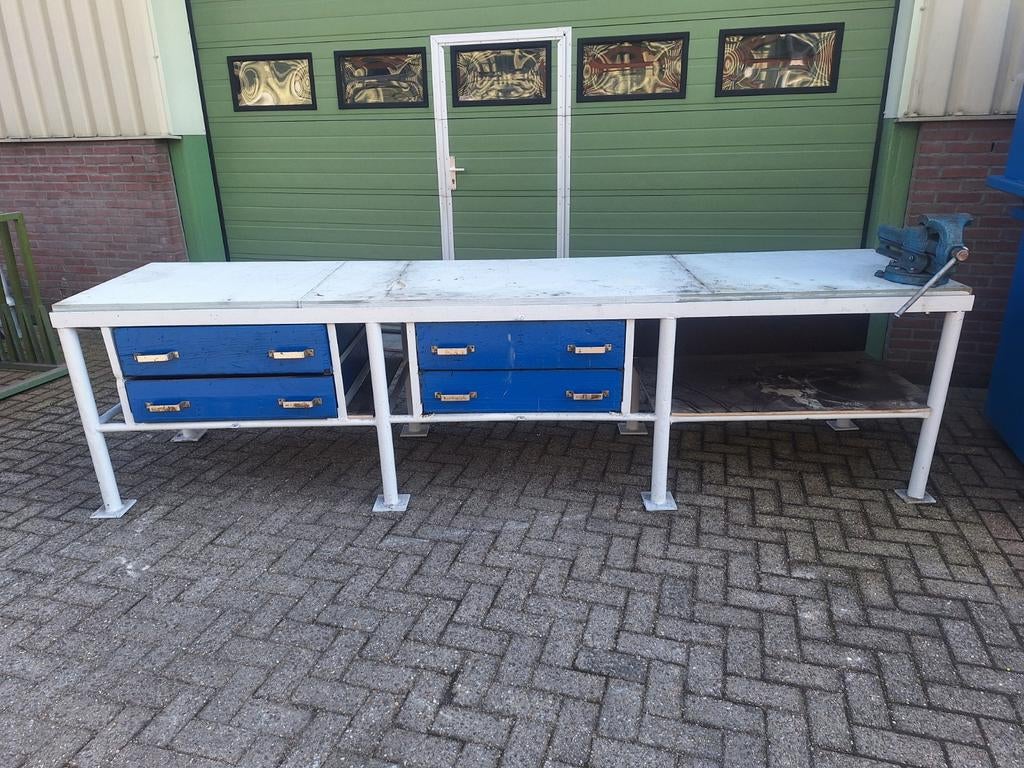 Werkbank, Ophalen of Verzenden, Gebruikt, 170 cm of meer, Bankschroef