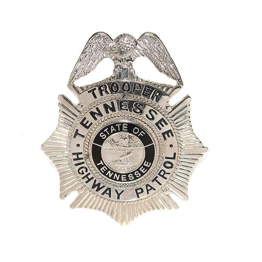 Embleem,Badge,USA,Police,Highway,Patrol,Trooper,Zilver, Verzenden, Overige soorten, Amerika, Embleem of Badge