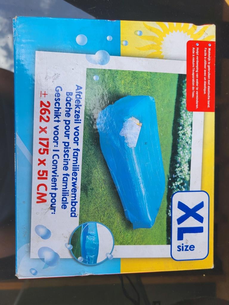 Afdekzeil voor familiezwembad XL, Ophalen, Nieuw, Rechthoekig, Overige typen