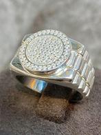 925 Zilveren Rolex Ring met Zirkonia, 20 of groter, Heer, Nieuw, Ophalen of Verzenden