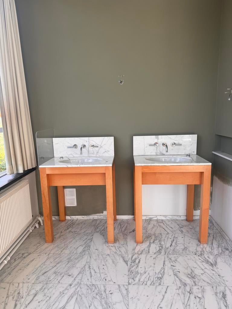 Wastafel met marmeren omlijsting en Dornbracht kraan, Ophalen, Gebruikt, Overige typen