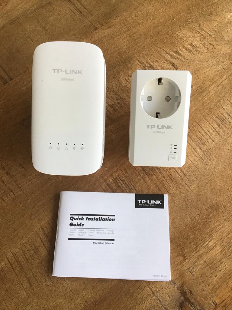 TP-Link Powerline Extender 500Mbps met stopcontact, Ophalen, Zo goed als nieuw