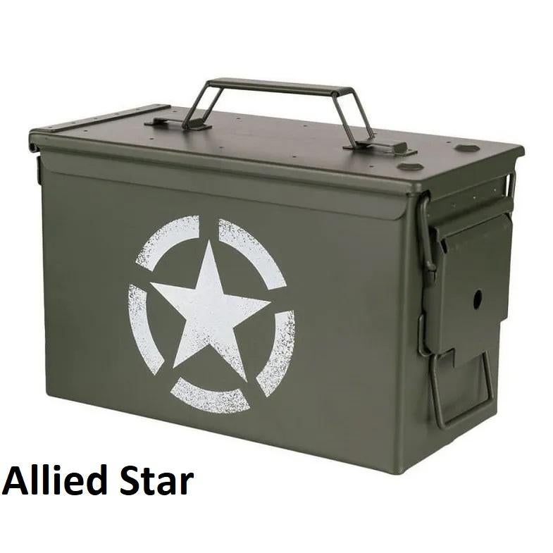 Munitie,Box,Metaal,Alied,Star,US,Army, Verzenden, Landmacht, Amerika, Overige typen