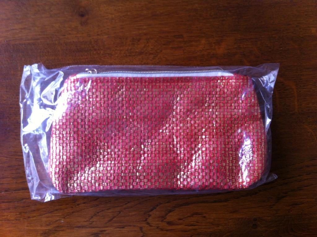 Toilettasje/Make-up Tasje Kleur: Rood/Goud Nieuw, Sieraden, Tassen en Uiterlijk, Toilettassen, Ophalen of Verzenden, Nieuw, Rood