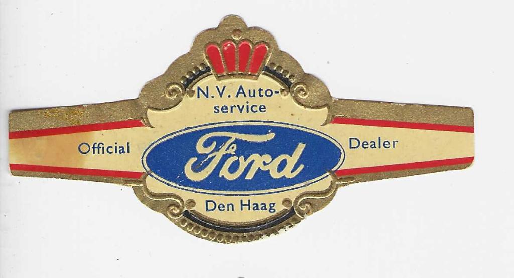 abonnee 1 -935-  ford dealer  den haag, Ophalen of Verzenden, Sigarenbandjes