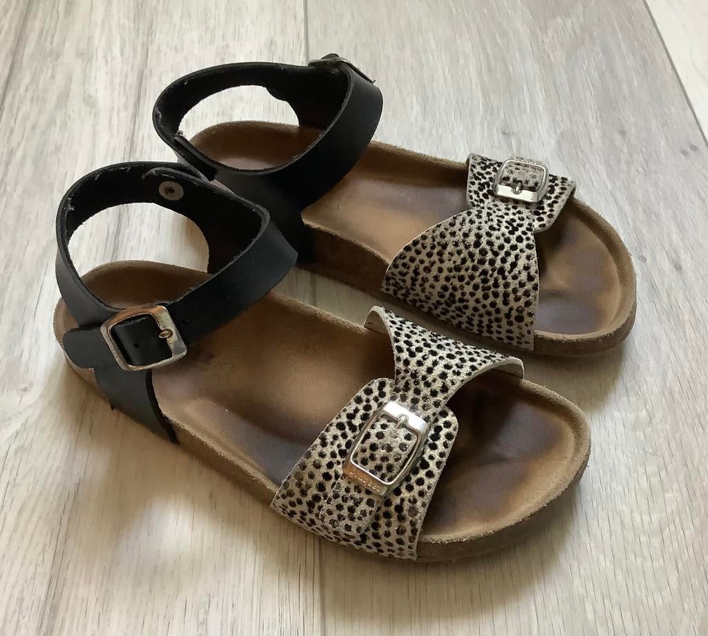 Zwarte Braqeez Sandalen Shelly Spain - Maat 33, Meisje, Schoenen, Ophalen of Verzenden, Zo goed als nieuw