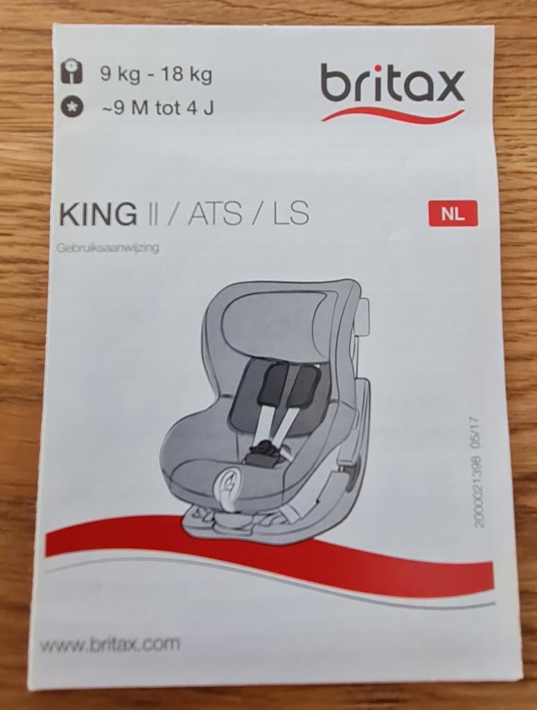 Autostoeltje Britax Römer King II, Overige merken, 9 t/m 18 kg, Ophalen of Verzenden, Gebruikt