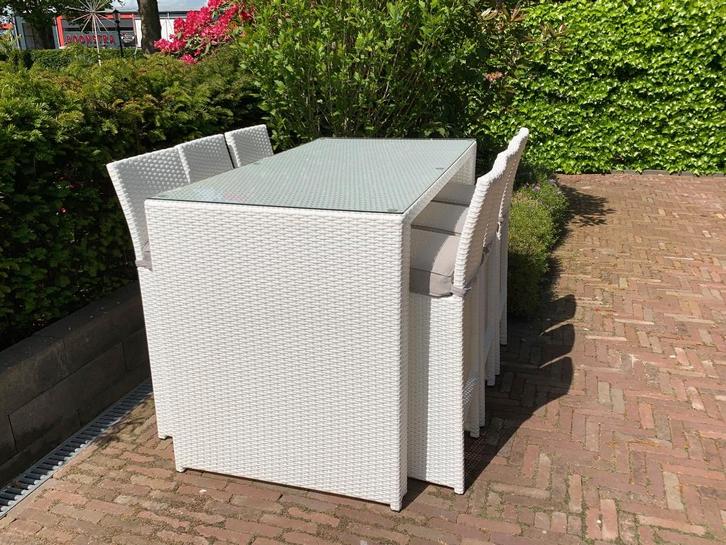 Genua Barset Wit, Huis en Inrichting, Tafels | Statafels, Zo goed als nieuw, Ophalen