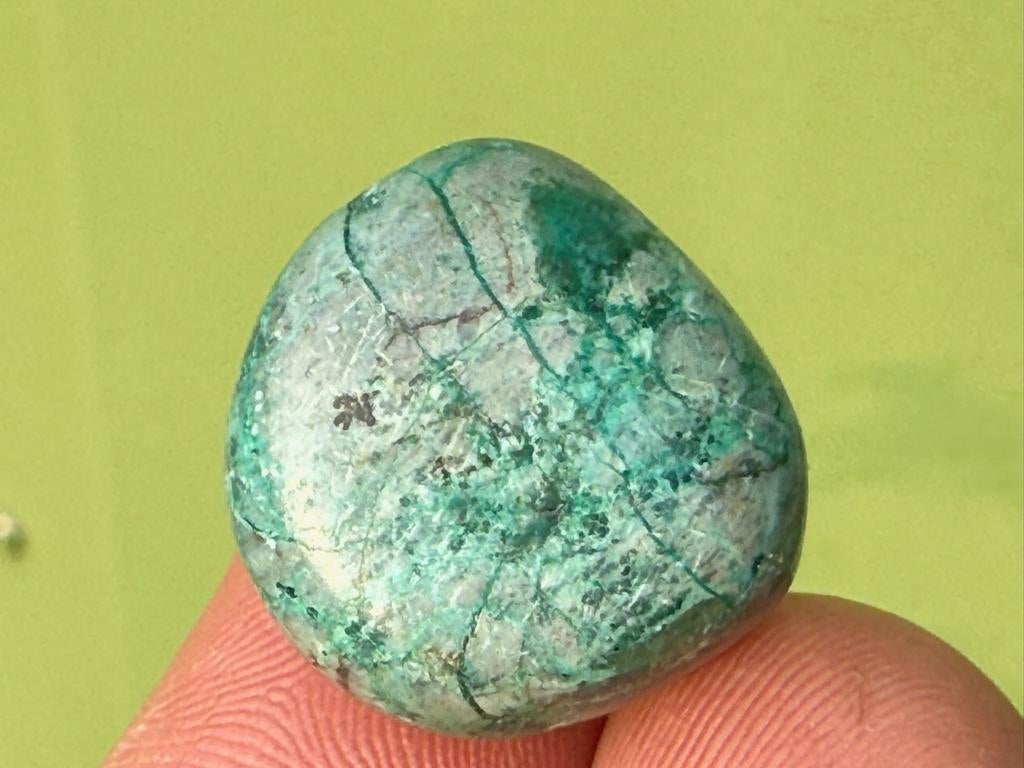 Chrysocolla broekzaksteen trommelsteen mineralen, Ophalen of Verzenden, Mineraal