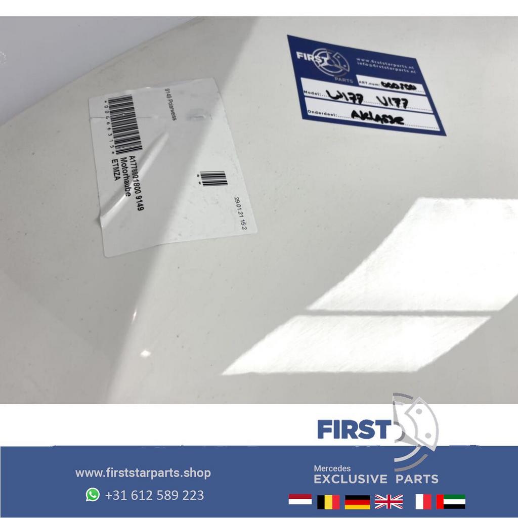 W177 V177 MOTORKAP WIT ORIGINEEL Mercedes A Klasse 2018-2021, Gebruikt, -, Voor, Ophalen of Verzenden