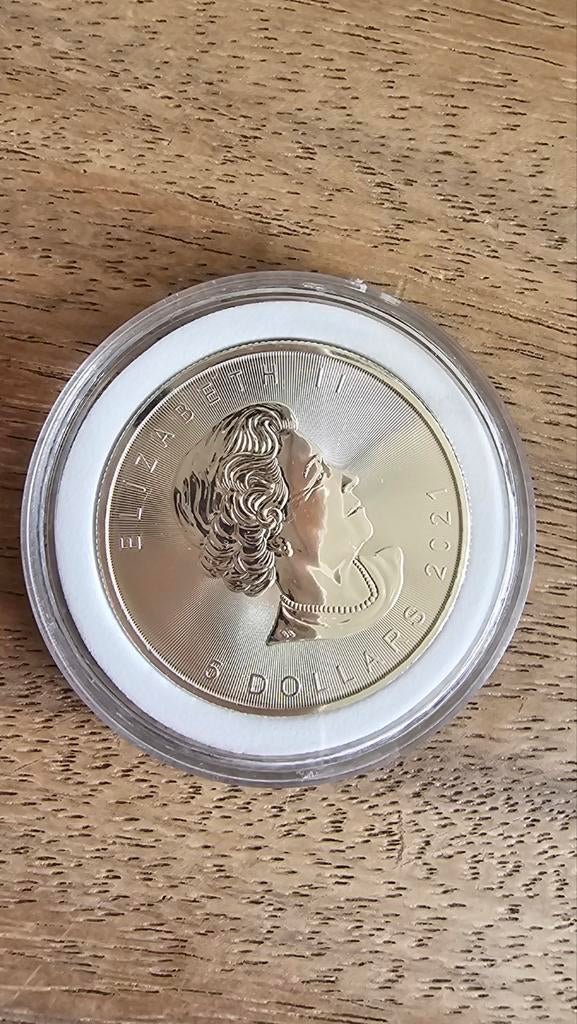 Zilveren Canadese Maple Leaf Dollar Munt 1 oz, Ophalen of Verzenden, Zilver