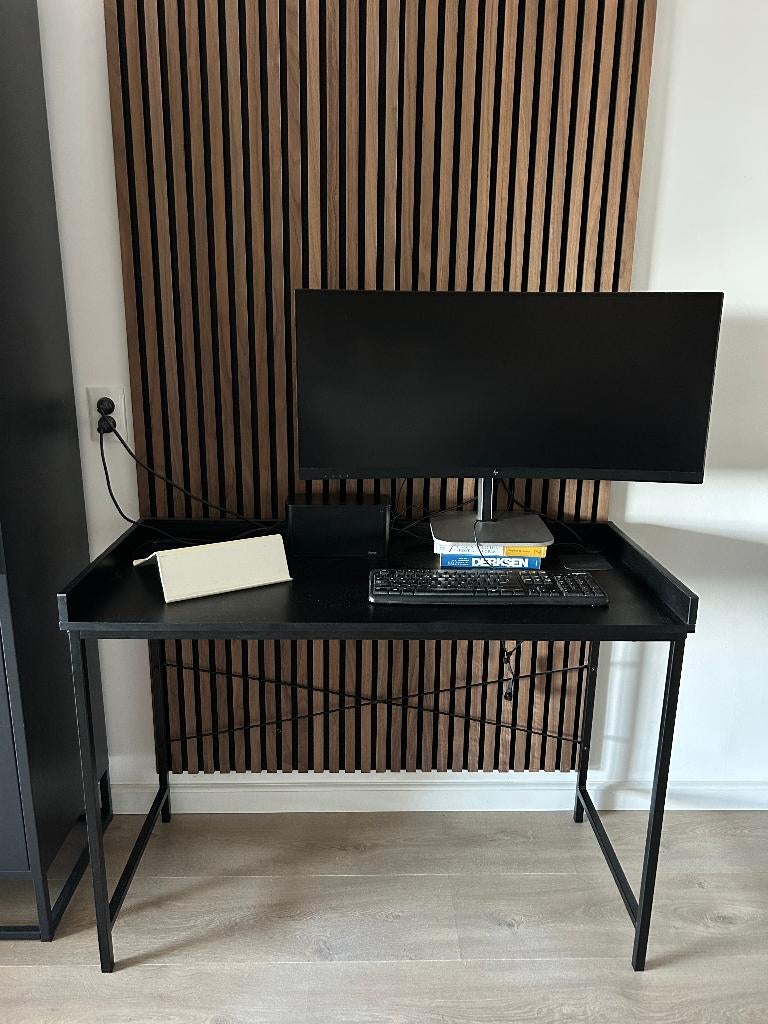 Bureau zwart, Huis en Inrichting, Bureaus, Ophalen, Zwart, Gebruikt, 110 cm