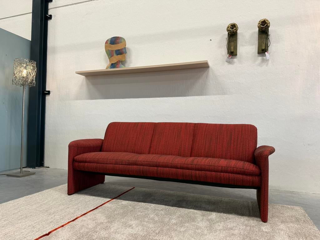 Nieuwstaat Leolux Catalpa bank 3 zits Rood stof 211