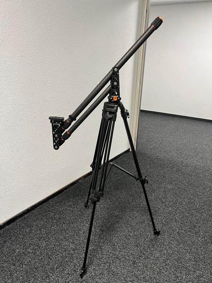 E-IMAGE Mini Jib Arm met E-image GH03F Flat Fluid Video Head, Audio, Tv en Foto, Fotografie | Statieven en Balhoofden, Zo goed als nieuw