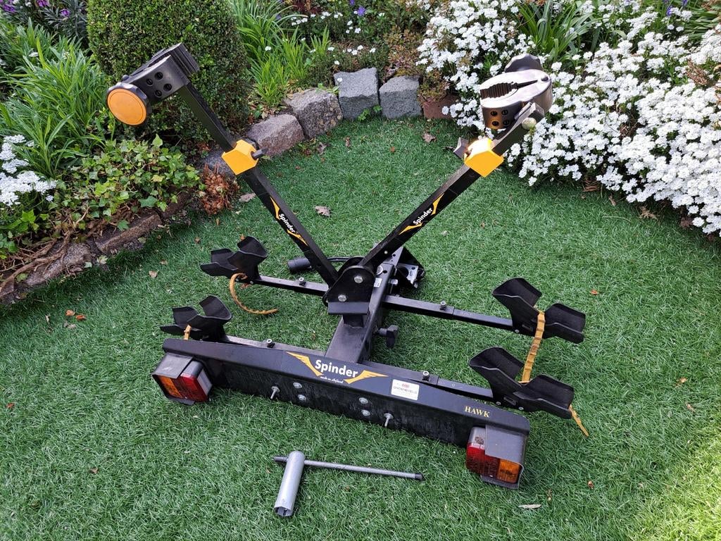 Spinder Hawk fietsendrager voor 2 fietsen, Ophalen, Trekhaakdrager