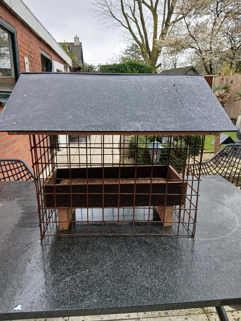 Voederhuisje voor kleine vogels met dak - diverse maten, Tuin en Terras, Ophalen, Gebruikt