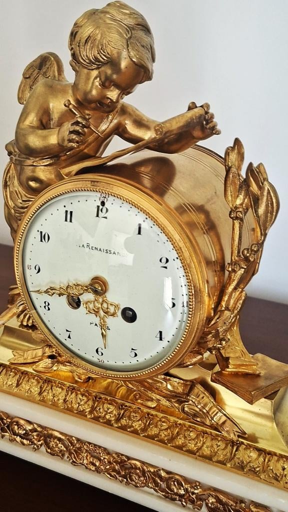 Bronze KlokkenStel, Antiek en Kunst, Antiek | Klokken, Ophalen of Verzenden