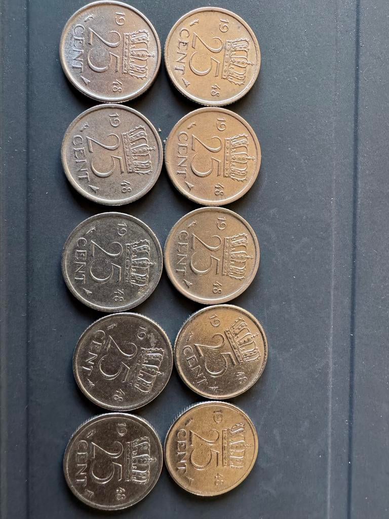 Set Munten Koningin Wilhelmina 1942 & 1948, Postzegels en Munten, Munten | Nederland, Ophalen of Verzenden, Koningin Wilhelmina