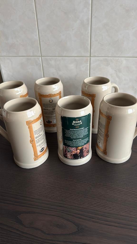 6 brand bierpullen leuk voor je verzameling, Ophalen, Pul(len), Brand