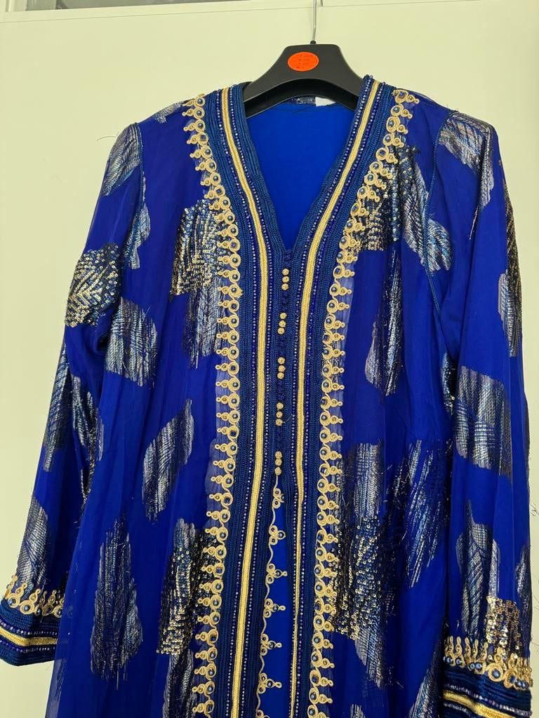 Takchita maat ml, Kleding | Dames, Gelegenheidskleding, Maat 38/40 (M), Overige typen, Blauw, Ophalen of Verzenden