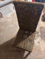 Vier rieten stoelen, Ophalen, Gebruikt, Bruin, Riet of Rotan