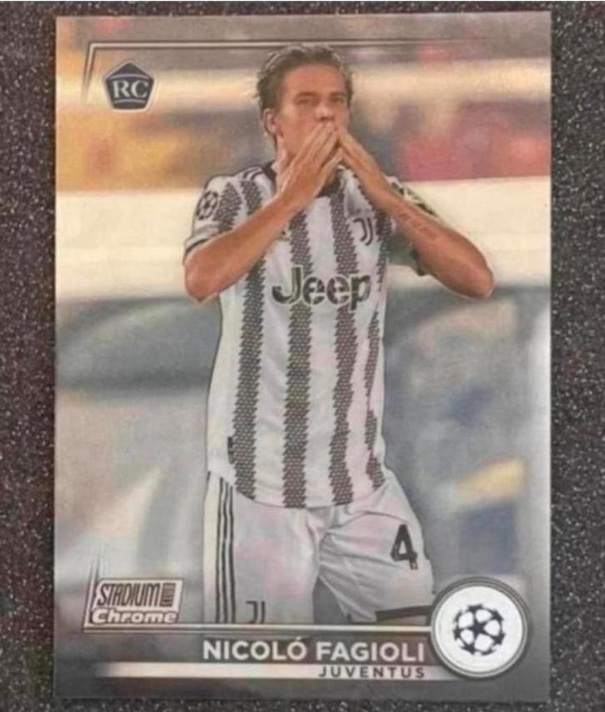 Topps STADIUM CHROME 2023   ROOKIE CARD   FAGIOLI  JUVENTUS, Verzenden, Zo goed als nieuw, Plaatje