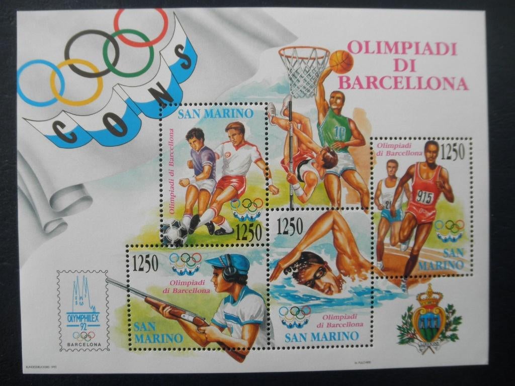 Postzegels San Marino 1992 Olympiade - cw. 7,00 postfris., Ophalen of Verzenden, Overige landen, Postfris