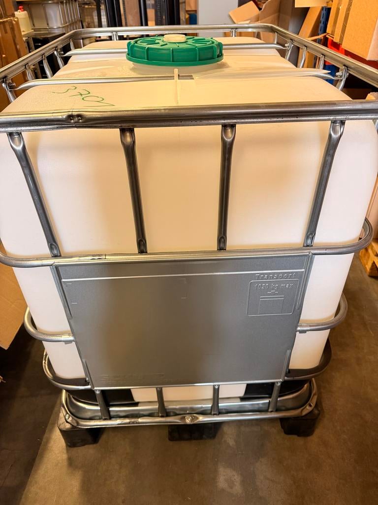 IBC container 600/650 liter -  zonder dop, Ophalen, Kunststof, Met kraantje, 150 liter of meer