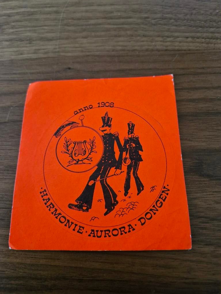 7092 Harmonie Aurora Dongen - Anno 1908  Sticker, Ophalen of Verzenden, Gebruikt