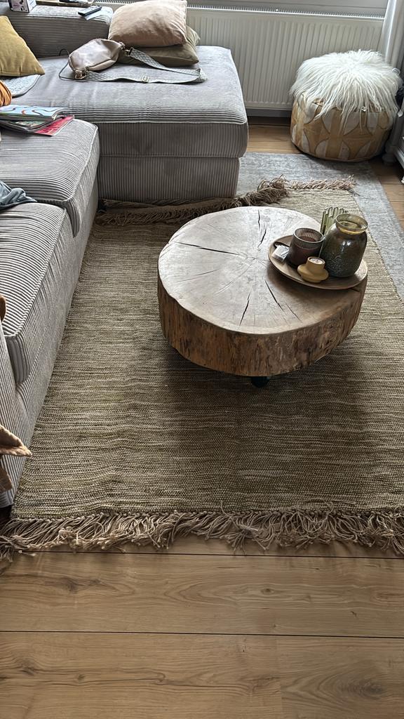 Handgeweven vloerkleed uit India care & fair, Ophalen, Gebruikt, 150 tot 200 cm, 200 cm of meer