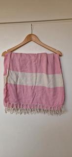 Roze en witte gestreepte hamam handdoek, Ophalen of Verzenden, Nieuw, Handdoek
