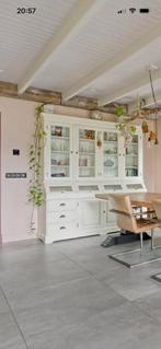 Landelijke buffetkast apothekerskast brocante, Ophalen, Zo goed als nieuw, 25 tot 50 cm, 200 cm of meer