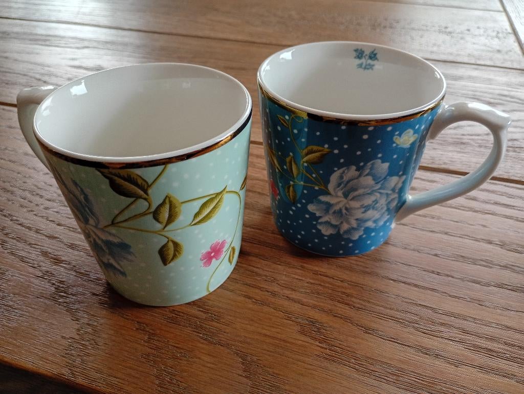 Bekers Laura Ashley, Huis en Inrichting, Keuken | Servies, Ophalen of Verzenden, Zo goed als nieuw, Overige stijlen, Kop(pen) en/of Schotel(s)