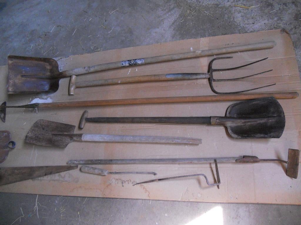15 x oud boerenhandgereedschap, Antiek en Kunst, Ophalen