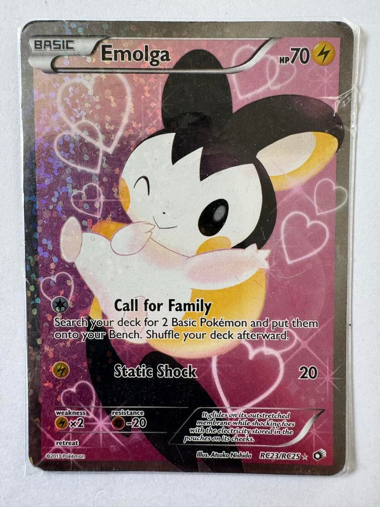 Pokémon Kaart Emolga RC23/RC25 Foil - Zo goed als nieuw, Ophalen of Verzenden, Zo goed als nieuw, Losse kaart, Foil