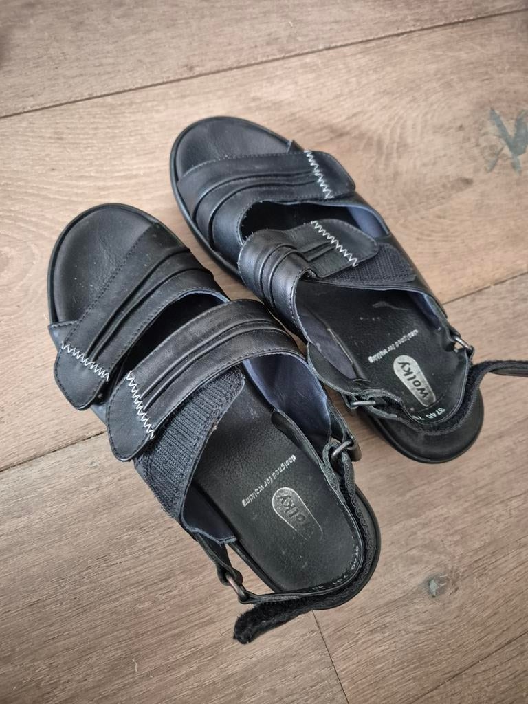 Wolky sandalen maat 40, Kleding | Dames, Schoenen, Ophalen of Verzenden, Zo goed als nieuw, Zwart, Sandalen of Muiltjes