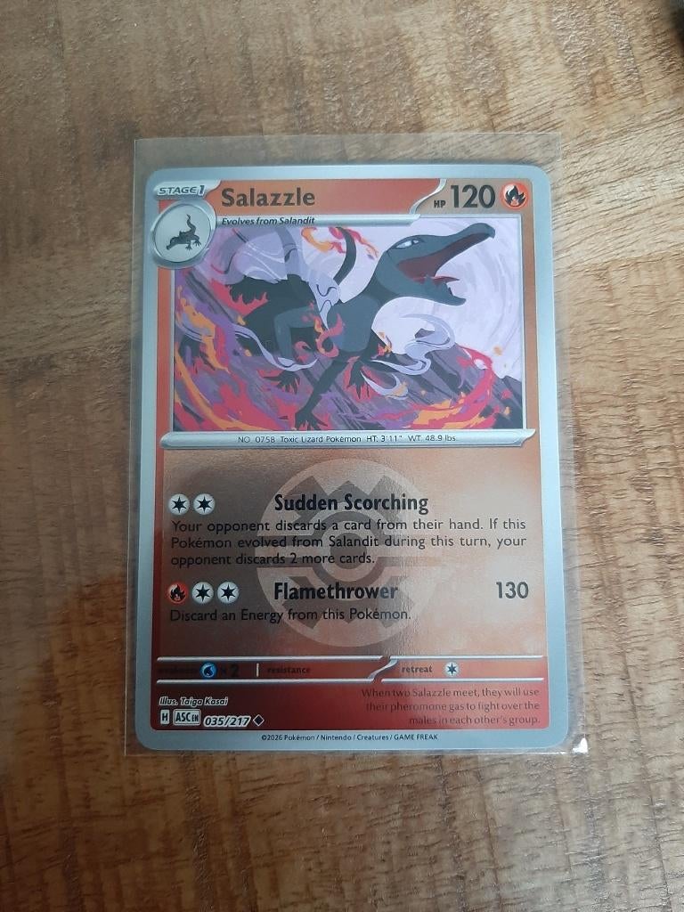 Salazzle #35, Quick Ball, Pokemon Ascended Heroes, Ophalen of Verzenden, Nieuw, Losse kaart